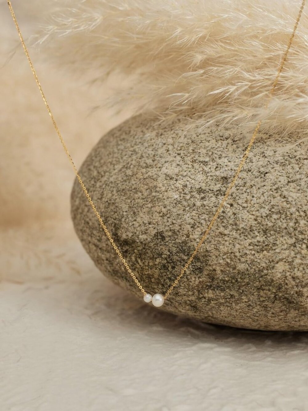 Pearl Necklaces for Women Trendy, 14k Gold Plated Dainty Necklace Simple Pearl D - Picture 7 of 9